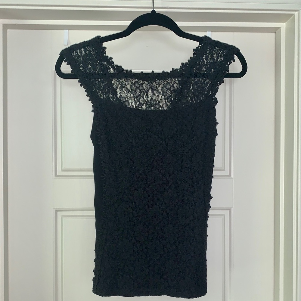 Express Black Lace Top Size XS